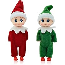 POPOYU Bambola Elfo di Natale, 3 Pezzi Elfi di Natale, Regalo di Natale Capodanno Calza Stuffers