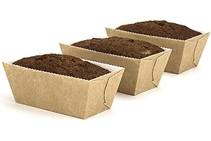 BAKERY DIRECT LTD Bakery Direct Lot de 25 moules à gâteau jetables en papier kraft Blanc 0,5 kg