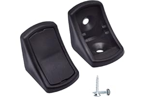 DIFORMA Lot de 20 équerres noires pour étagère 24 x 24 mm - Joints d'angle de meubles - 90 degrés - En plastique - Angle droit - Vis incluses (20, Noir)