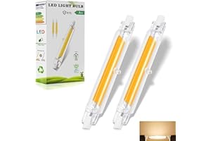 Dvnoua Lampadina R7S LED 118mm Dimmerabile 20W, Lampada R7S LED Bianco Caldo 3000K 2000LM, R7S LED 118mm Equivalente a 200W Lampada Alogena, Nessun Sfarfallio, Illuminazione Fascio 360°, 2 Pezzi