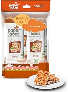 Paper Boat Chikki Family Pack, Peanut Bar, No Added Preservatives and Colours | Gajak | Sweets | Made with Jaggery | Gazak (P