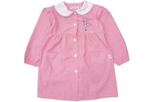 Primo della Classe Grembiule Asilo per bambina, Divisa Scolastica a Quadretti rosa e bianco, adatto alla Scuola Materna bimba