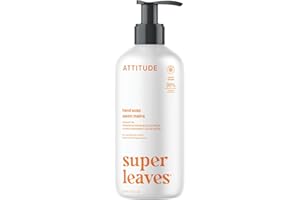 ATTITUDE Liquid Hand Soap, EWG Verified, Plant and Mineral-Based, Vegan Personal Care Products, Orange Leaves, 473 mL