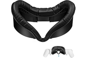 SUPERUS Aggiornata Interfaccia Facciale & Face Cover Compatibile con Meta/Oculus Quest 3 Accessori, Design Unico per Base Ricarica Ufficiale, Cuscino Facciale Morbido PU Anti-Perdita Luce per Quest 3