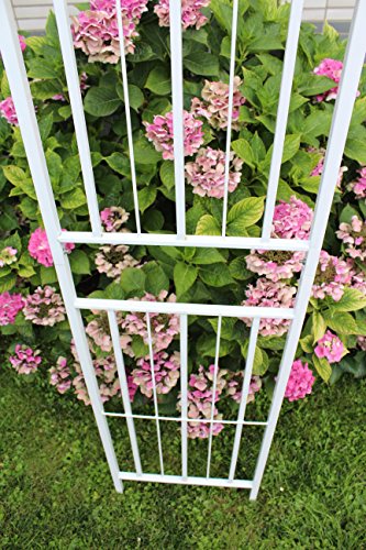 Rosenbogen Rankierhilfe Rosengestell Rankgestell Gartenbogen Torbogen Weiß - 4