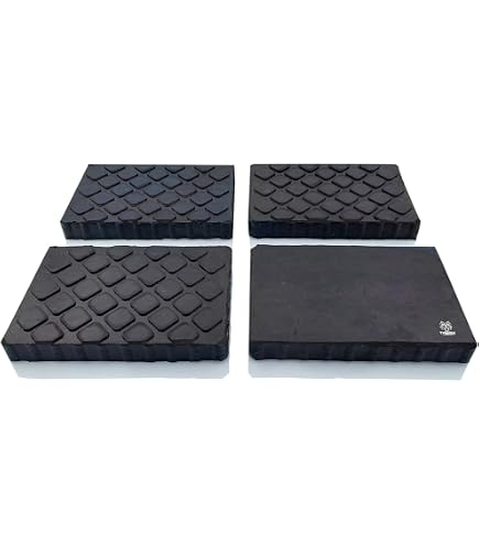 Set Van 4 Rechthoekige Rubberen Hefbrugpads – Universeel – Compatibel Met Ravaglioli, Corghi & OMCN – 160x120x40 Mm