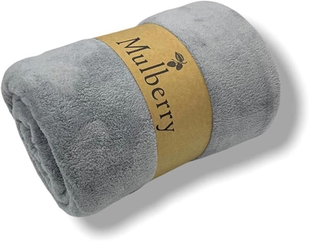 Mulberry Wellsoft Battaniye Televizyon Battaniyesi Peluş Polar Battaniye Tek Kişilik 170 * 230-Gri