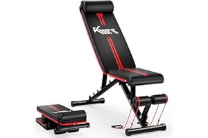 ‎KM KM FIT KM Fit klappbare Hantelbank Multifunktion Training Fitness Bank | 6-fach verstellbare Rückenlehne | 3-fach verstellbarer Sitz | Atmungsaktive EVA-Oberfläche | Belastbarkeit bis zu 400 kg