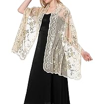 YAOMEI Damen Schal - 1920er Jahre Flapper Stil Mit Perlen & Pailletten