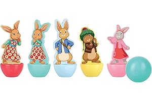 Orange Tree Peter Rabbit Children's Set of 5 Wooden 9cm Toy Character Skittles