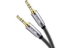 DuKabel Kabel audio 3,5 mm Wtyczka jack 3,5 mm na 3,5 mm Kabel połączeniowy audio Aux Headset z pełną metalową obudową do słuchawek, MP3, smartfona, radia samochodowego - Top Series 5m
