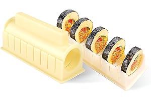 Stock Líder-Moldes Para Sushi Kit 2 Formas, Molde de Rollo de Arroz Sushi Maker DIY Juego Completo de Cocina Adecuado para Principiantes (CIRCULAR)