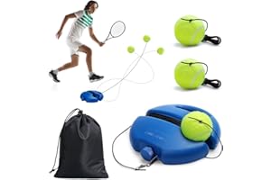 EUBSWA Tennis Trainer rotondo con 3 palline da tennis, per esterni, tennis, allenamento singolo, innovativo gioco di palla per bambini, adulti nel parco giardino