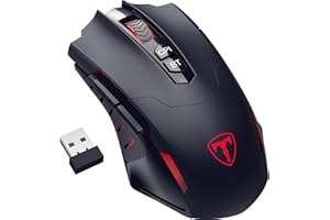 RisoPhy Gaming Maus Kabellos, Gaming Mouse Wireless mit 7 Programmierbare Tasten und 5 Einstellbare DPI (800-8000) 2.4G/Bluetooth, RGB-Beleuchtung Computer Maus, Ergonomische Maus für PC/Mac Gamer