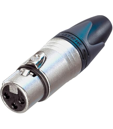 Neutrik NC3MXX-BAG 3-Pin XLRM Kablo Konnektörü, Gümüş Kontaklı