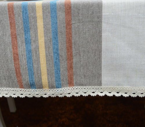 ZB STORE Billion good margin of the tablecloth,Simple modern fashion gray striped silver silk tablecloth,Cloth table cloth-A 140x200cm(55x79inch)