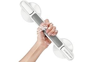 MANNICIX Agarraderas Baño Para Personas Mayores, Asa De Seguridad Para Baño, Asidero Baño Con Ventosa, Barra De Apoyo Antideslizante Para Ancianos Para Bañeras, Ducha, WC (1pc)