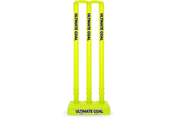 UG Sports Strong Plastic Cricket Stumps Set with Base & Bails Durable, Portable & Ideal Wickets for Practice, Match, and Training (Green)