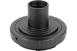GOSHYDA Anello Adattatore per Oculare per Microscopio, Anello Adattatore in Lega di Alluminio Nero 23,2 Mm Adattatore Convertitore per Oculare per Microscopio con Attacco a T per Canon Fotocamere Reflex