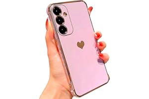 Vepbk Custodia per Samsung Galaxy A25 5G / A24 4G / A24 5G, custodia morbida in silicone con motivo a cuori, sottile, in TPU, antiurto, cover posteriore per Samsung A25 5G / A24, viola