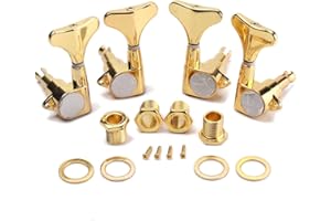 Alnicov Chitarra Basso Tuning Pioli Testa Basso Parti di Ricambio Oro 2R2L