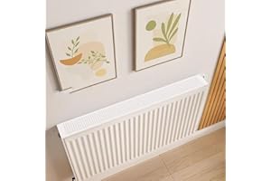 WHYCHSTORE Copertura per termosifone bianca, protezione antipolvere per radiatore, progettata per mantenere la tua casa priva di polvere con supporto magnetico (80 cm)