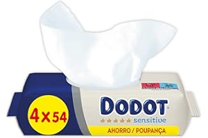 Dodot Toallitas para Bebé Sensitive - Paquete de 4 x 54 Toallitas - Total: 216 Toallitas