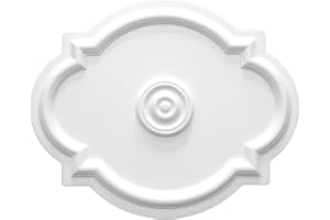 Marbet Design - Roseta para techo (1 unidad, poliestireno, diámetro de 51/42 cm, R-10), color blanco