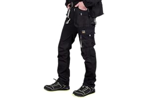 REIS FORECO-T BJS52 Arbeitshosen Männer, Arbeitshose, Schnittschutzhose, Arbeithose Herren, Schwarz Hellgrau, 52 Größe