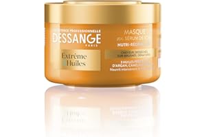 DESSANGE - Ekstremalna maska odżywcza Nutri-3 Olejki - Formuła wzbogacona olejkami arganowymi, kamelią i pracaxi - intensywnie odżywia i odbudowuje włókno - do włosów wysuszonych i denaturowanych -