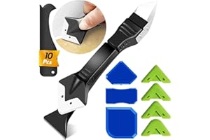 FOLAI 3 En 1 Kit De Calfeutrage En Silicone, Outil De Calfeutrage, Outils De Calfeutrage En Silicone, Grattoir A Coulis, Lisseur Joint Silicone, Pour Évier De Fenêtre Cuisine Salle De Bain