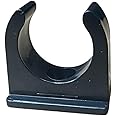 20mm Black PVC U Clip Conduit Push in Saddle - Pack of 10
