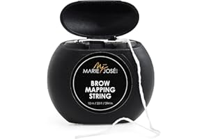 ‎MARIE-JOSÉ & CO Professional White Brow Mapping String for Precise Eyebrow Drawing - Visible Thread Technology for PMU & Eyebrow Colour - Shaping and Measurement - Up to 50 Applications