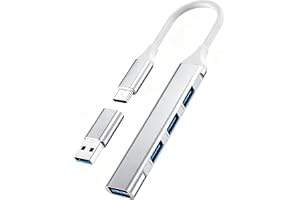 USB C-hub, 4 portar mini USB-dongel med USB C till USB-adapter, USB C-expanderhubb för bärbar dator (3 USB 2.0, 1 USB3.0), ul