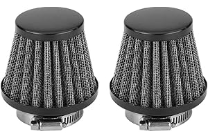 ETOPARS 2Pcs Black Motorcycle Air Intake Filter Kit Auto Cold Air Intake Filter 34mm 35mm 36mm Clean Clamp Air Filter Induction Carburetor Off Road Scooter
