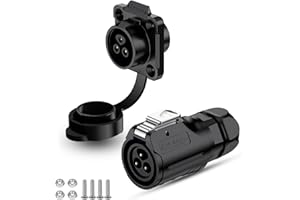 CNLINKO LP-16 Connecteur imperméable IP68 Connecteur circulaire industriel Connecteur de boîtier PBT Connecteur aviation Connecteur à dégagement rapide M16 2-9 Broches Prise à bride (3 Broches)