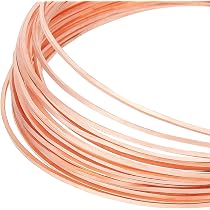 BENECREAT Fil Laiton Carré 20/0.8mm - 10m | Fil Cuivre Jaune Dur Pour Bijoux DIY | Perles Artisanat
