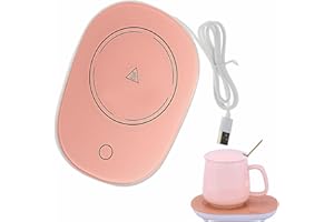 TUKNON Scalda Tazza USB,Scaldatazze da Caffè,Scalda Tazza,Scalda Bevande,Sottobicchiere Elettrico,Ldeale per la Stagione Invernale,per Caffè,Latte,tè,Acqua,Regalo di Natale,Regalo di Capodanno (Rosa)