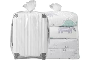 Asfrode 10 Pezzi 100x150cm 227L Sacchetti di Stoccaggio in Plastica Trasparente, Sacchetti Giganti Riutilizzabili per Bagagli, Abbigliamento Anti-Polvere e Impermeabili