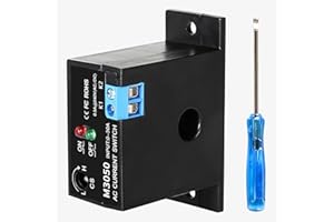 Jadeshay Interruttore di Rilevamento Corrente,0,2-30A AC240V Relè di Monitoraggio Corrente Trasformatori Regolabile AC Modulo di Allarme di Interruttore di Rilevamento Corrente Normalmente Aperto