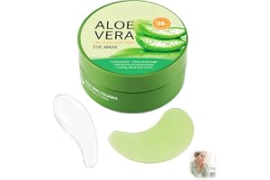 60 st ögonmasker från Aloe Vera - långvarig hydrering, anti-öron och väskor - skonsam ögonvård - för män och kvinnor