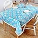 Produktbild GY&H Gedruckte rechteckige Polyesterfaser Tischdecke Tisch Tisch Lebensdekoration Tischplatte Abdeckung Tischdecke Multi - Größe,blue,140*140cm