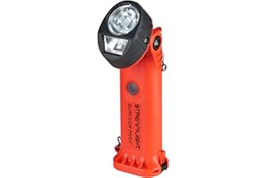 Streamlight 91800 Survivor Pivot 325 Lumen angolo retto articolato doppio fascio torcia con batterie alcaline e clip, arancione
