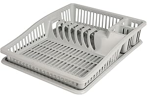 Urban Living Sonoma EGOUTTOIR A Vaisselle avec Plateau 38,5X31XH8CM Mineral, Blanc