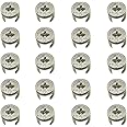 Hahiyo Furniture Connector Cam Lock Fittings Dowel Flat Back Fastener Table Side Knock Down Rock Solid Fit Hole Properly Good Grab for Drawer Dresser Cabinet 20PCS 12x14.5mm