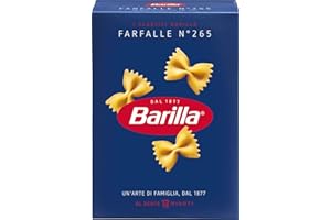 Barilla Pasta Farfalle N.265, Pasta Corta di Semola di Grano Duro, I Classici, Tempo di Cottura 13 Minuti, Confezione da 500g