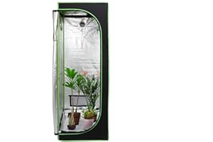 EINFEBEN Tenda da Coltivazione Idroponica, Grow Tent, Armadio Box per Coltivazione di Piante da Interno, Growbox, Growroom 60x60x180 cm Nero/Verde