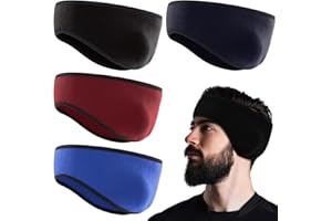 Sport Stirnband Ohrenwärmer,Saijer 4 PCS Winter Ohrenwärmer Dehnbar Stirnband Sport Ohrenschützer Thermal Headband Fleece Ear Warmers Winddicht für Laufen Wandern Jogging Fahrrad Yoga Skifahren