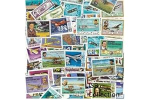 ISB COLLECTION Collection Timbres Avions 100 Timbres oblitérés différents