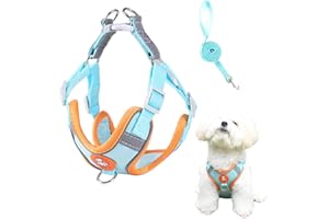 CUTIOLLY Uprząż dla psa,Szelki dla zwierząt domowych, małych i średnich psów,ałych psów, odblaskowa, XS, czarna